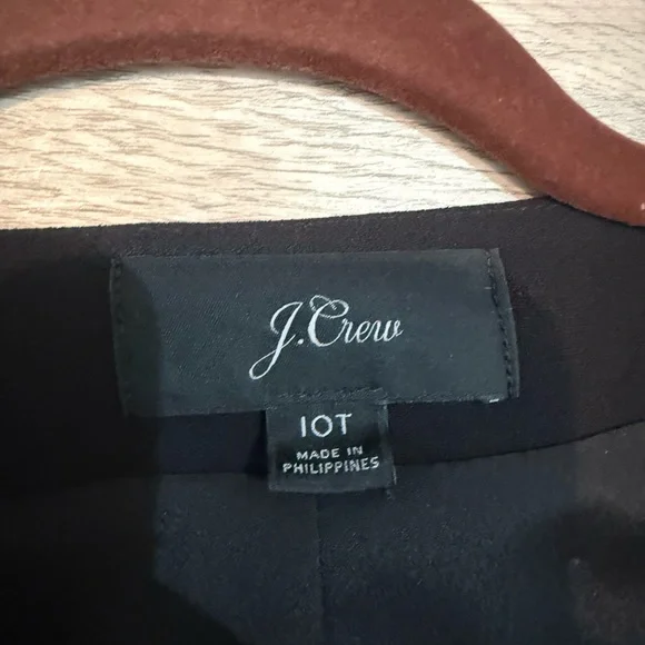 NWOT J Crew Black Crepe Wrap Dress - Picture 3 of 5